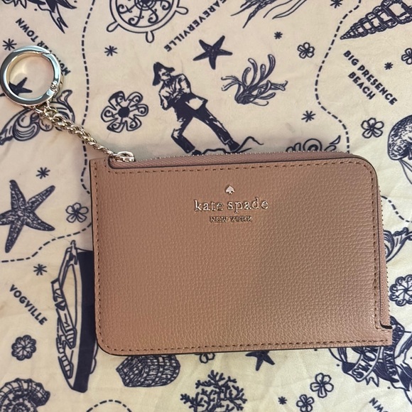 Kate Spade Tan Leather Card Holder - Picture 1 of 2